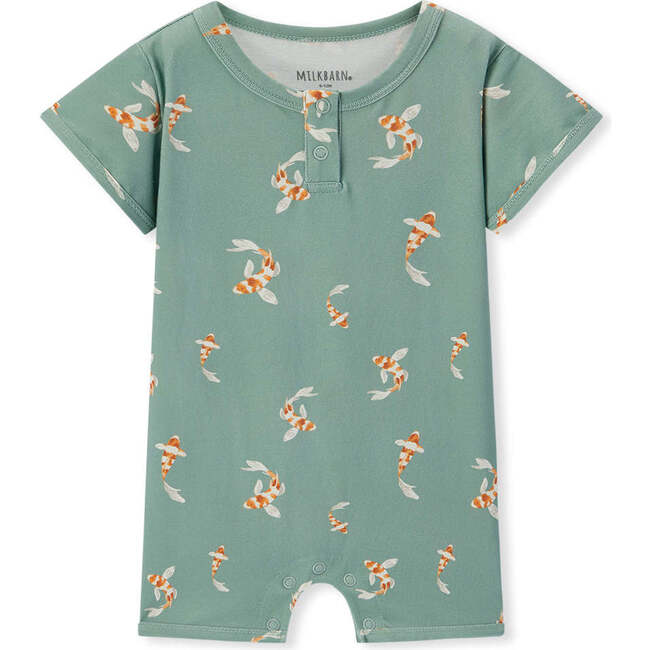 Swimming Koi Cotton Stretch Shortall