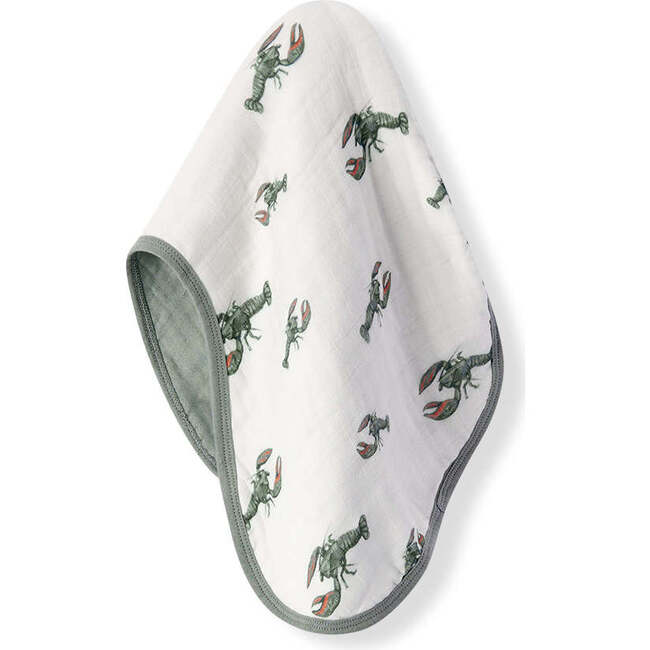 Mint Lobster Contour Four Layer Burp Cloth