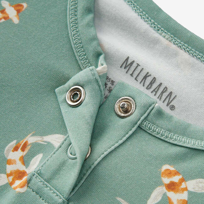 Swimming Koi Cotton Stretch Shortall - Rompers - 3