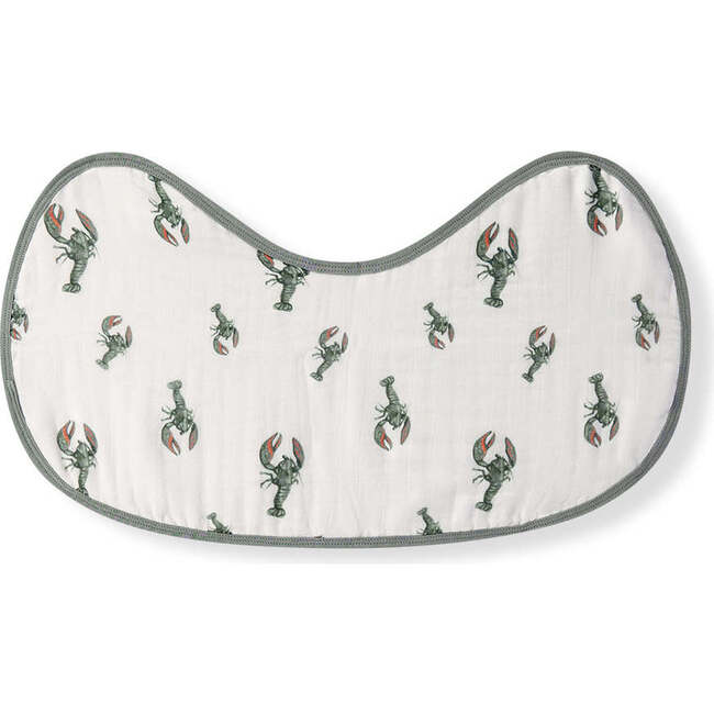 Mint Lobster Contour Four Layer Burp Cloth