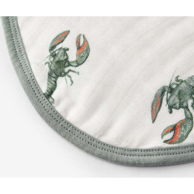 Mint Lobster Contour Four Layer Burp Cloth - Burp Cloths - 3