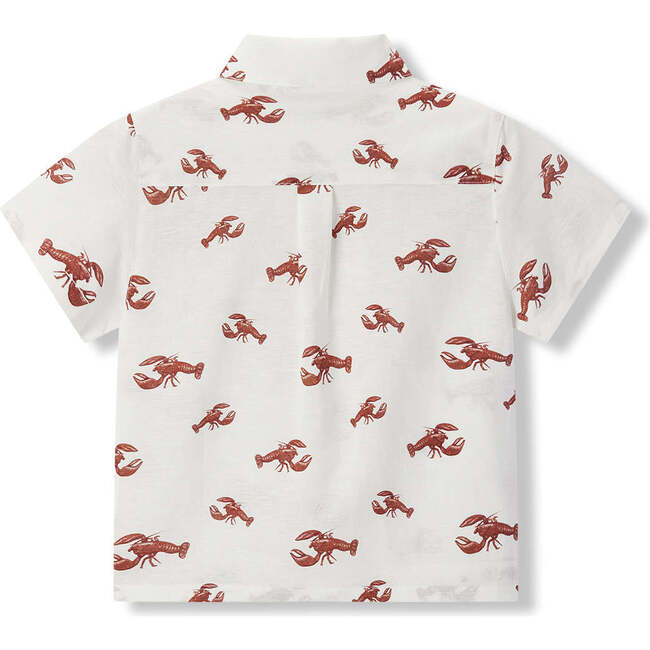 Cream Lobster Linen Button-Up Shirt & Shorts Set - Mixed Apparel Set - 3