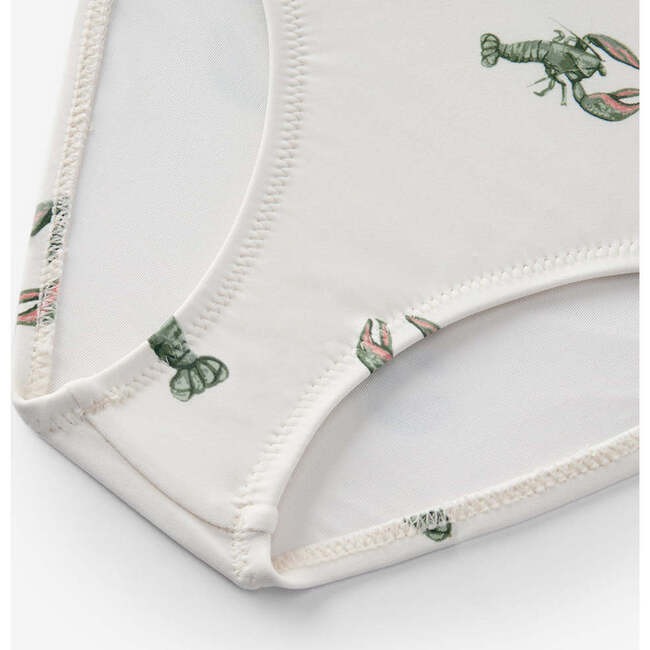 Mint Lobster Ruffle Square Neck Swimsuit - One Pieces - 5