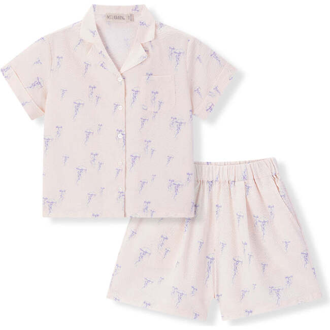 Sunset Jellyfish Button-Up Two Piece Set