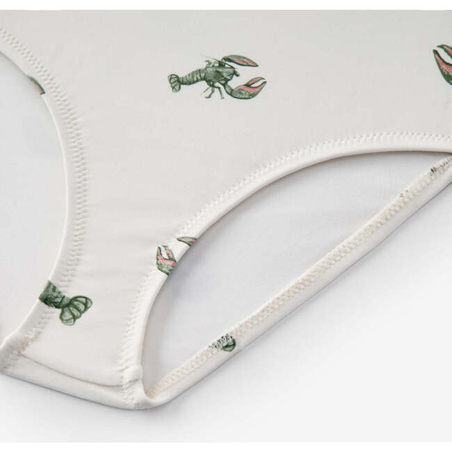 Mint Lobster Ruffle Square Neck Swimsuit - One Pieces - 6