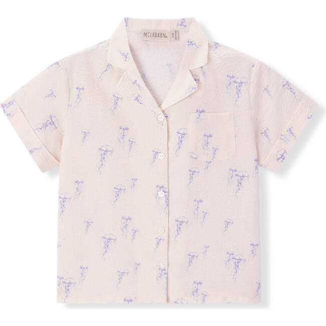 Sunset Jellyfish Button-Up Two Piece Set