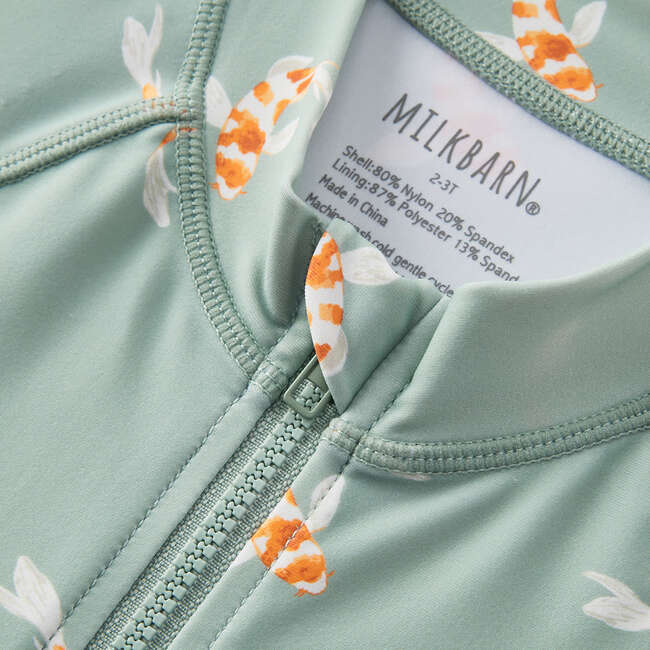 Swimming Koi Zipper Shortall Swimsuit - One Pieces - 3