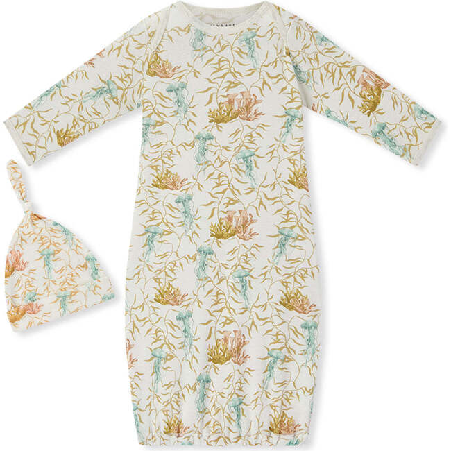 Under the Sea Organic Cotton Newborn Gown & Hat Set
