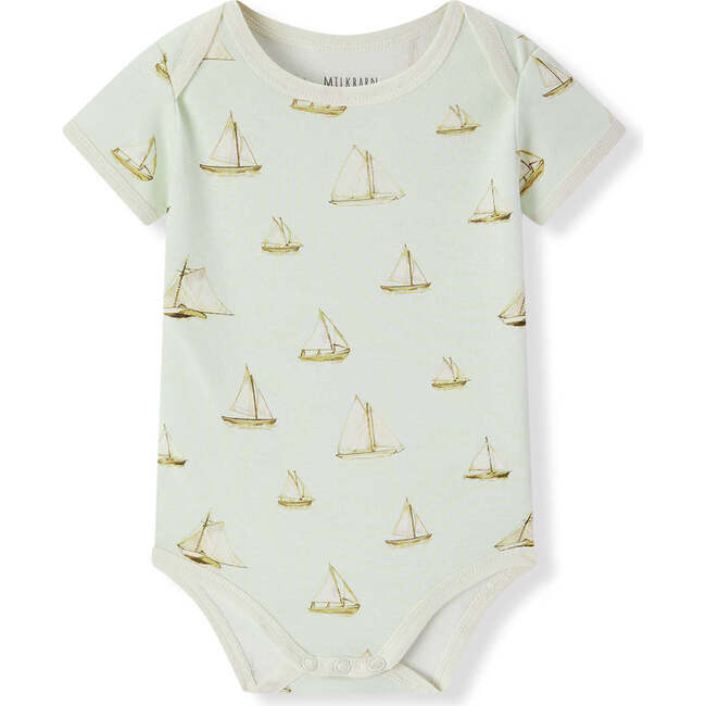 Sailboat Melody Organic Cotton Short Sleeve One Piece