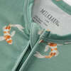 Swimming Koi Cotton Stretch Zipper Footed Romper - Footie Pajamas - 2