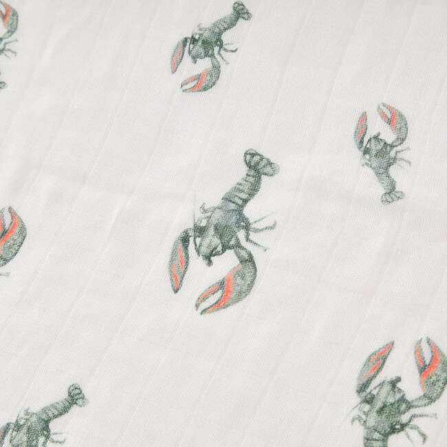 Mint Lobster Bamboo Two-Piece Burp Cloth Set - Burp Cloths - 3