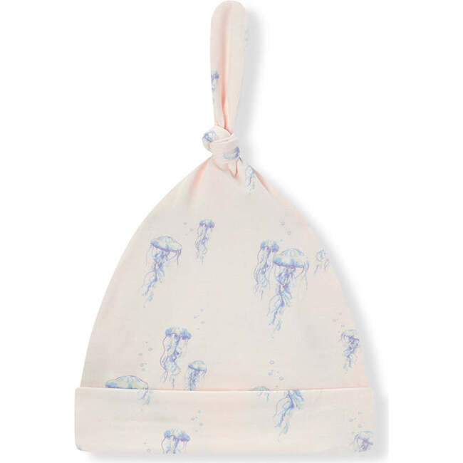 Sunset Jellyfish Cotton Stretch Knotted Beanie Hat