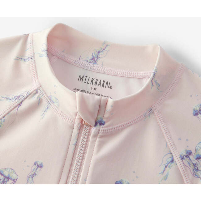 Sunset Jellyfish Zipper Shortall Swimsuit