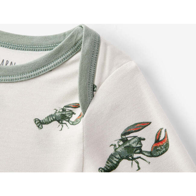 Mint Lobster Luxe Stretch Long Sleeve One Piece - Onesies - 3