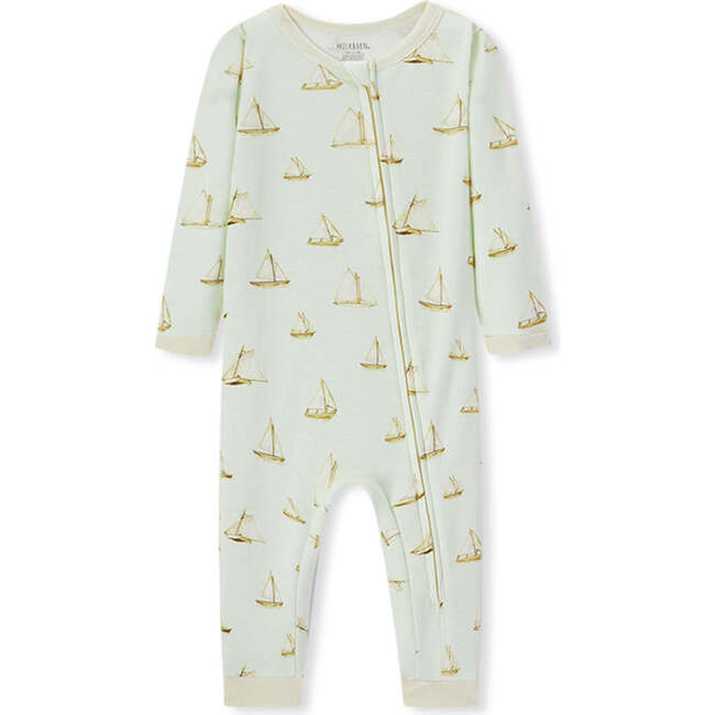 Sailboat Melody Organic Cotton Zipper Pajama
