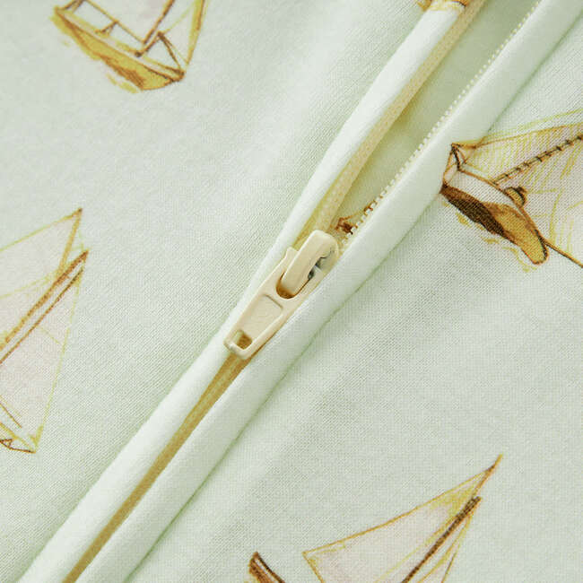 Sailboat Melody Organic Cotton Zipper Pajama - Pajamas - 4