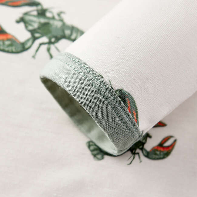 Mint Lobster Luxe Stretch Long Sleeve One Piece - Onesies - 6