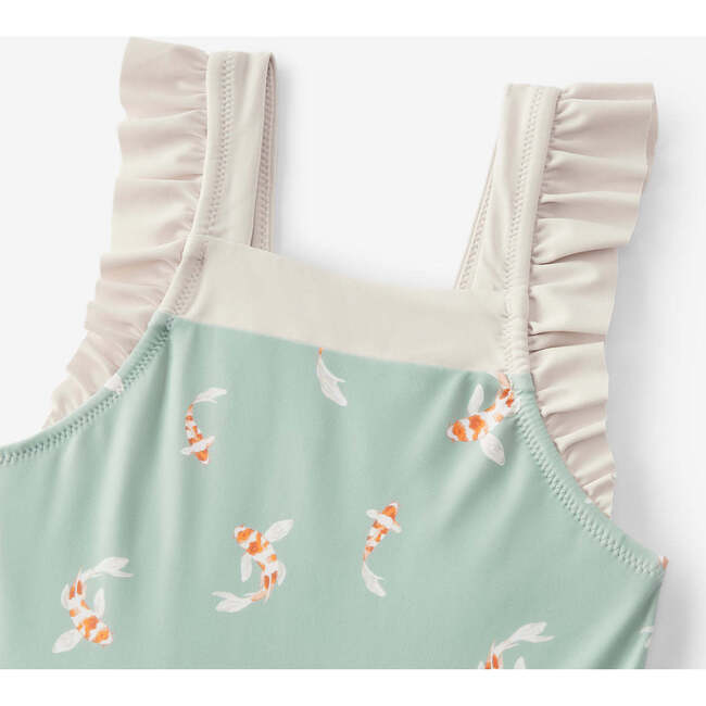 Swimming Koi Ruffle Square Neck Swimsuit