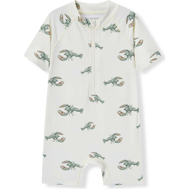 Mint Lobster Zipper Shortall Swimsuit