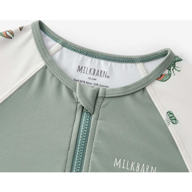 Mint Lobster Zipper Top & Swim Trunks - Two Pieces - 4