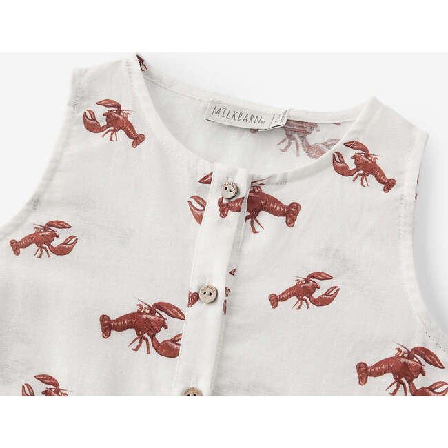 Cream Lobster Tank Top Shortall