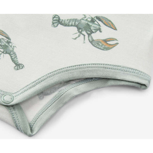 Mint Lobster Luxe Stretch Short Sleeve One Piece - Onesies - 4