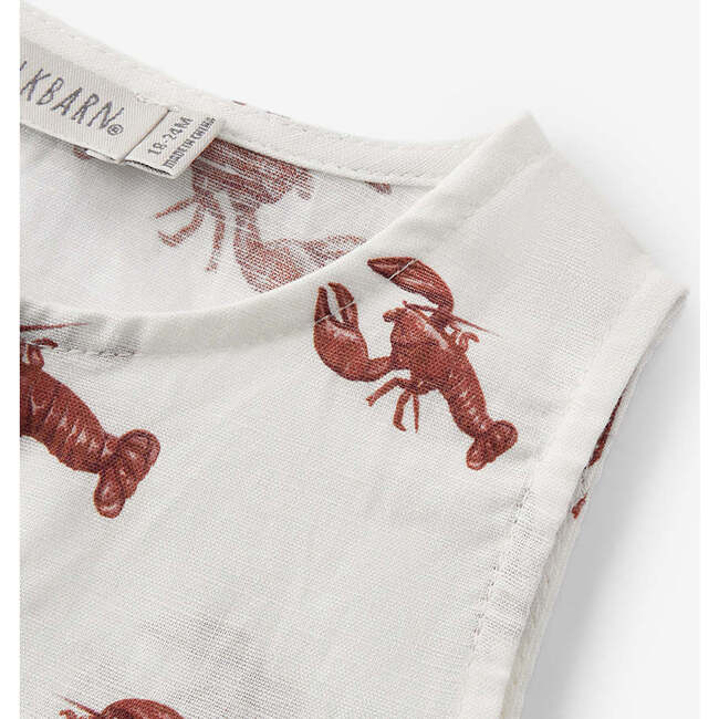 Cream Lobster Tank Top Shortall - Rompers - 4