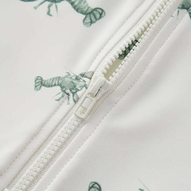 Mint Lobster Zipper Shortall Swimsuit - One Pieces - 4