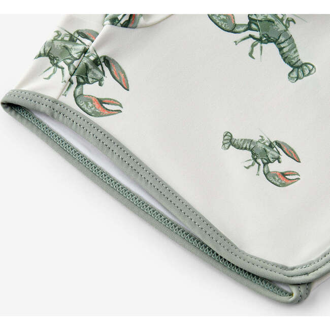 Mint Lobster Zipper Top & Swim Trunks - Two Pieces - 7