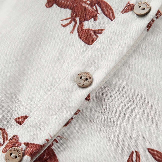 Cream Lobster Tank Top Shortall - Rompers - 6