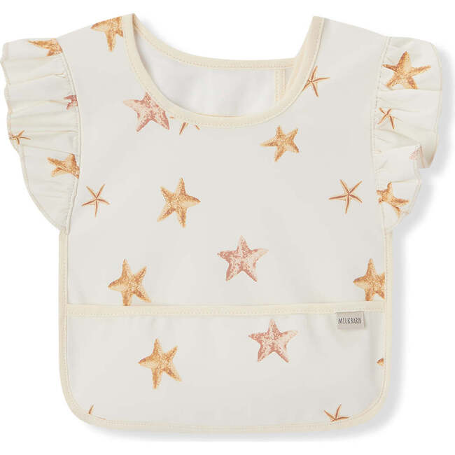 Starfish Dreams Ruffle Pocket Bib