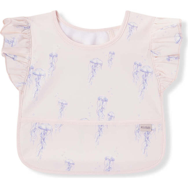Sunset Jellyfish Ruffle Pocket Bib