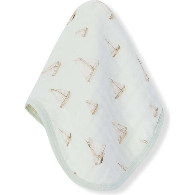 Sailboat Melody Contour Four Layer Burp Cloth