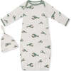 Mint Lobster Luxe Stretch Newborn Gown & Hat Set - Nightgowns - 1 - thumbnail
