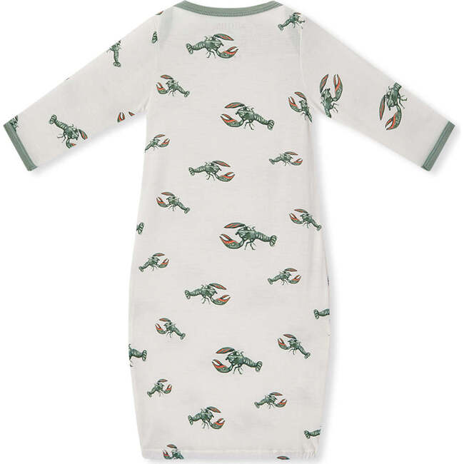 Mint Lobster Luxe Stretch Newborn Gown & Hat Set - Nightgowns - 5