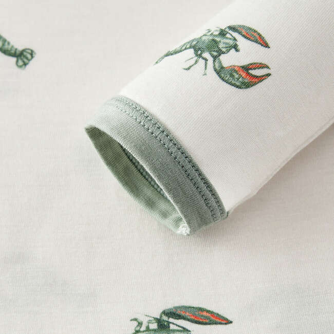 Mint Lobster Luxe Stretch Newborn Gown & Hat Set - Nightgowns - 9