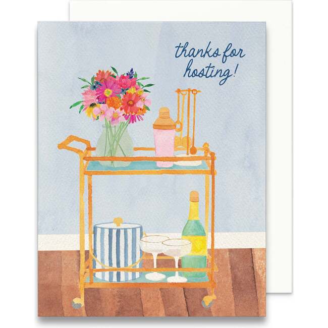 Hostess Bar Cart Greeting Card, Set of 6