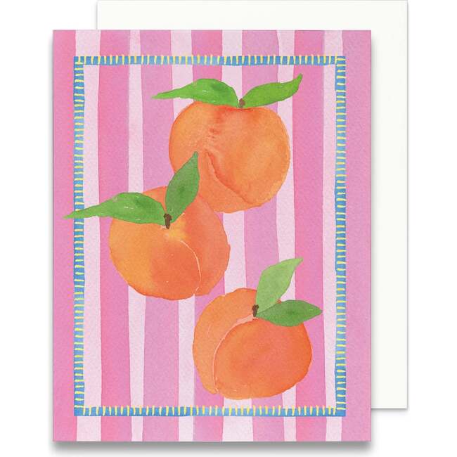 Watercolor Peaches Greeting Card, Set of 6