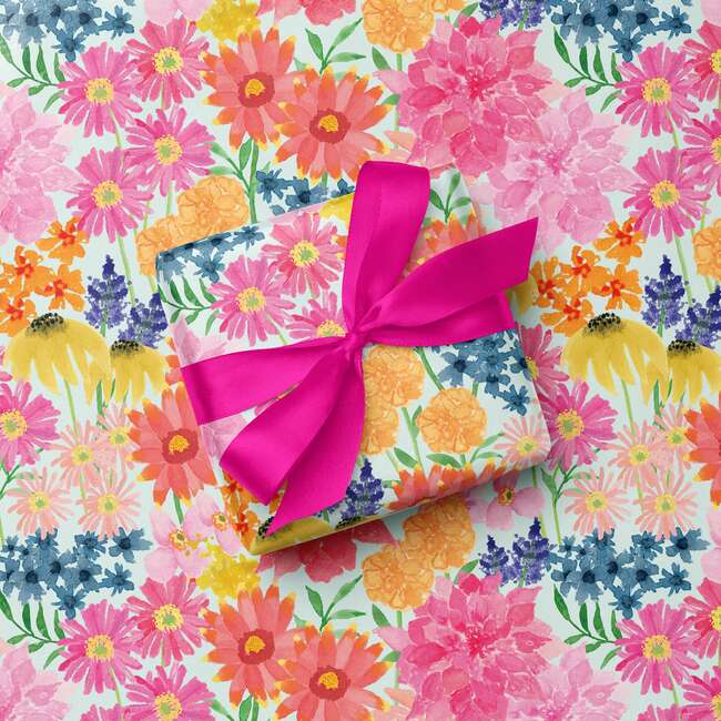 Bright Wildflowers Gift Wrap - Gift Wraps - 4