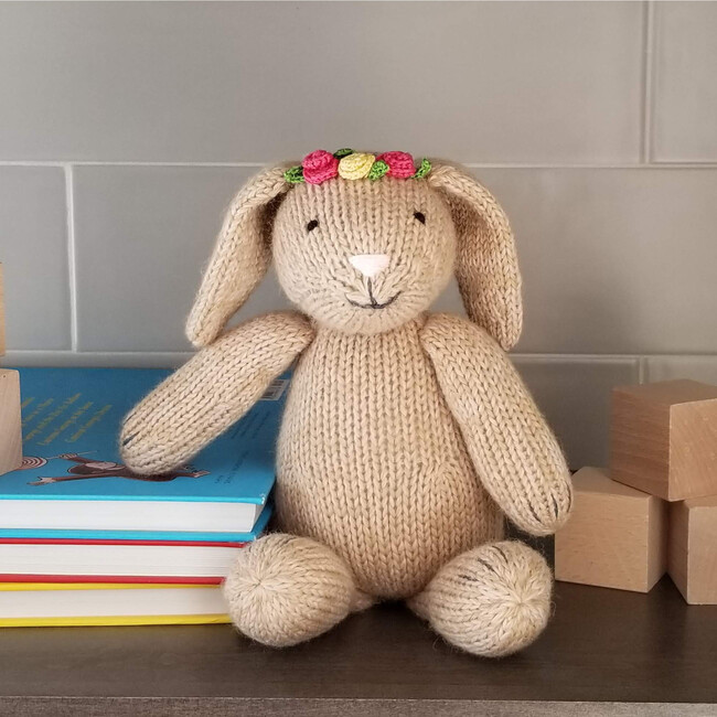 Brown Bunny with Flowers