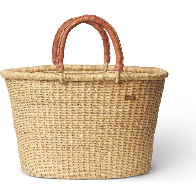 Bolga Rear Bike Basket, Natural
