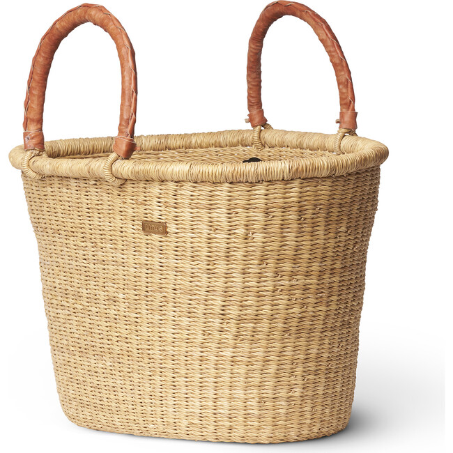 Bolga Rear Bike Basket, Natural