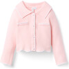 The Scalloped Hem Cardigan, Pink - Cardigans - 1 - thumbnail
