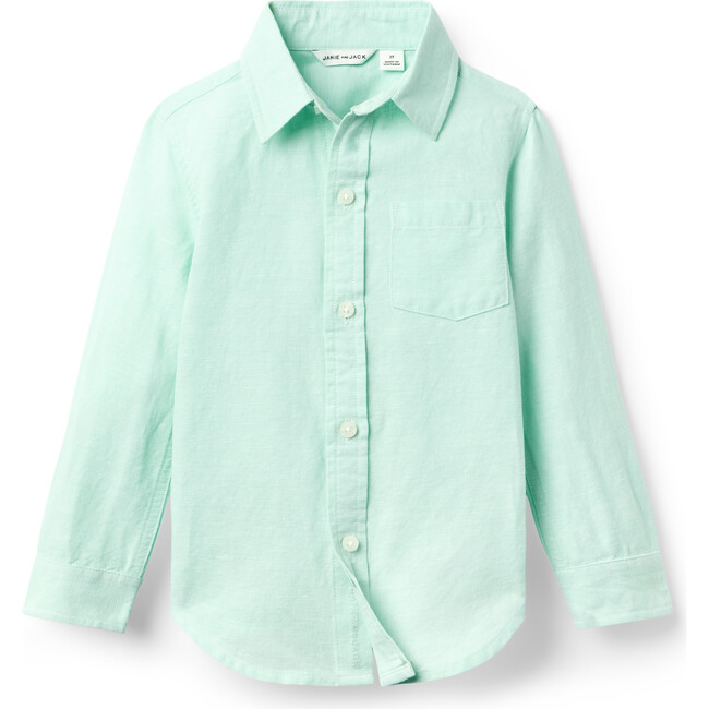 The Linen-Cotton Shirt, Green