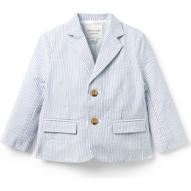 The Striped Seersucker Blazer, Blue