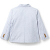 The Striped Seersucker Blazer, Blue - Blazers & Sport Coats - 3