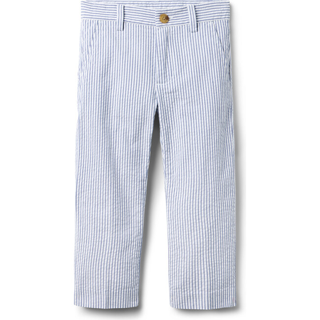 Striped Seersucker Pant, Blue