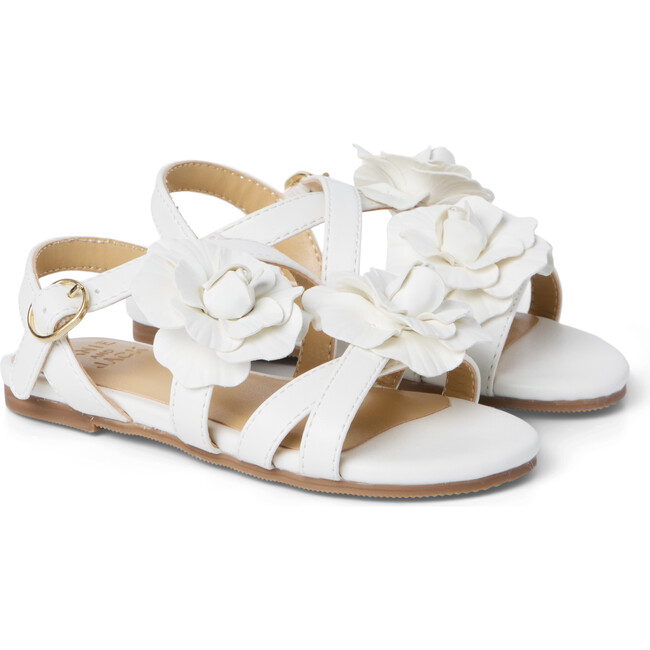 Rosette Sandal, White