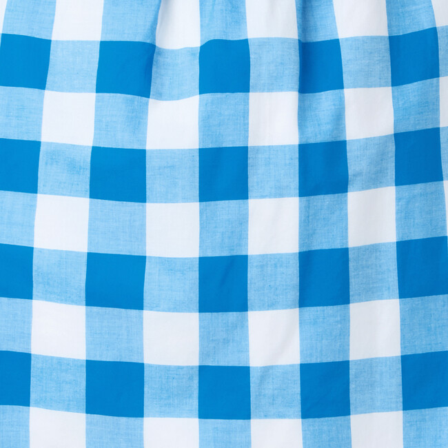 Gingham Ruffle Dress, Blue