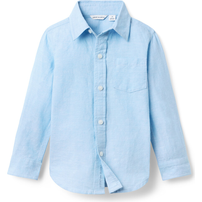 The Linen-Cotton Shirt, Blue